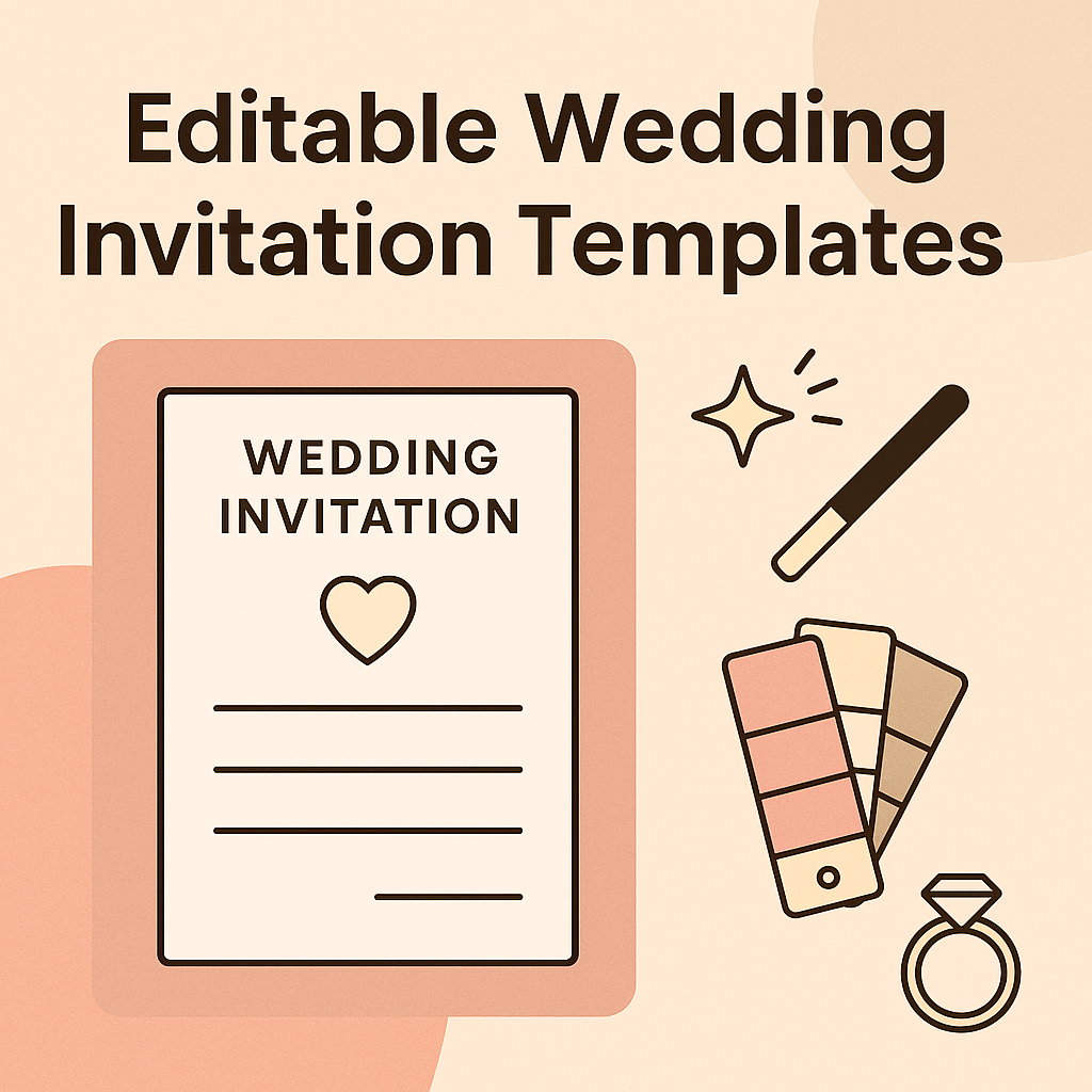 Editable Wedding Invitation Templates on Canva: Save Time & Money