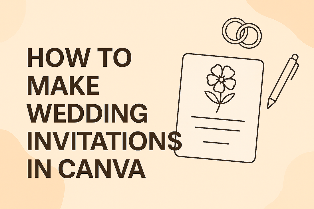 Wedding invitation design template made in Canva