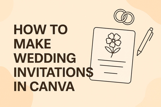Wedding invitation design template made in Canva