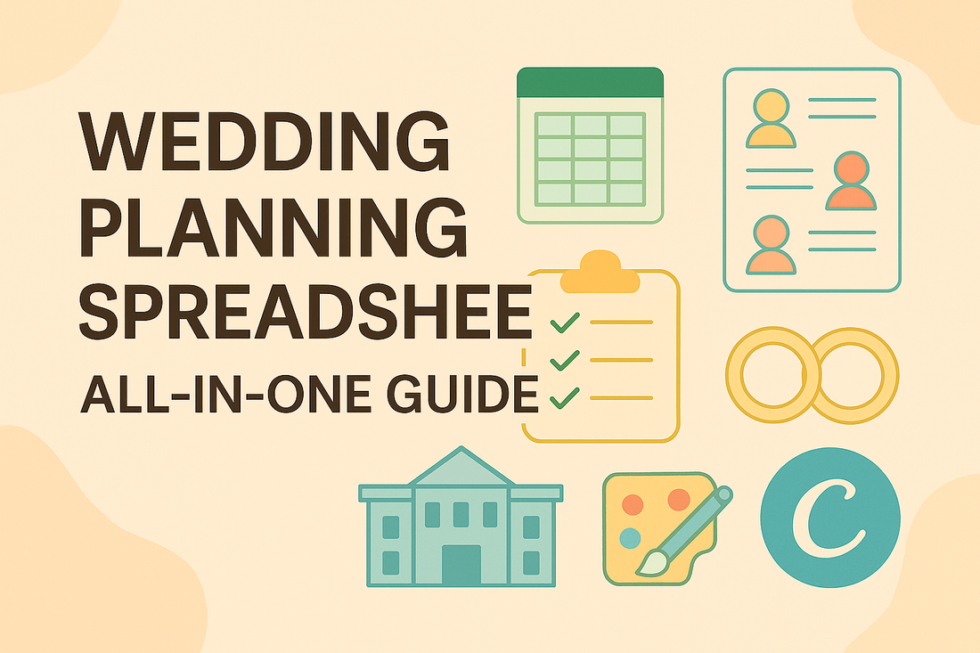 All-in-one wedding planning spreadsheet system
