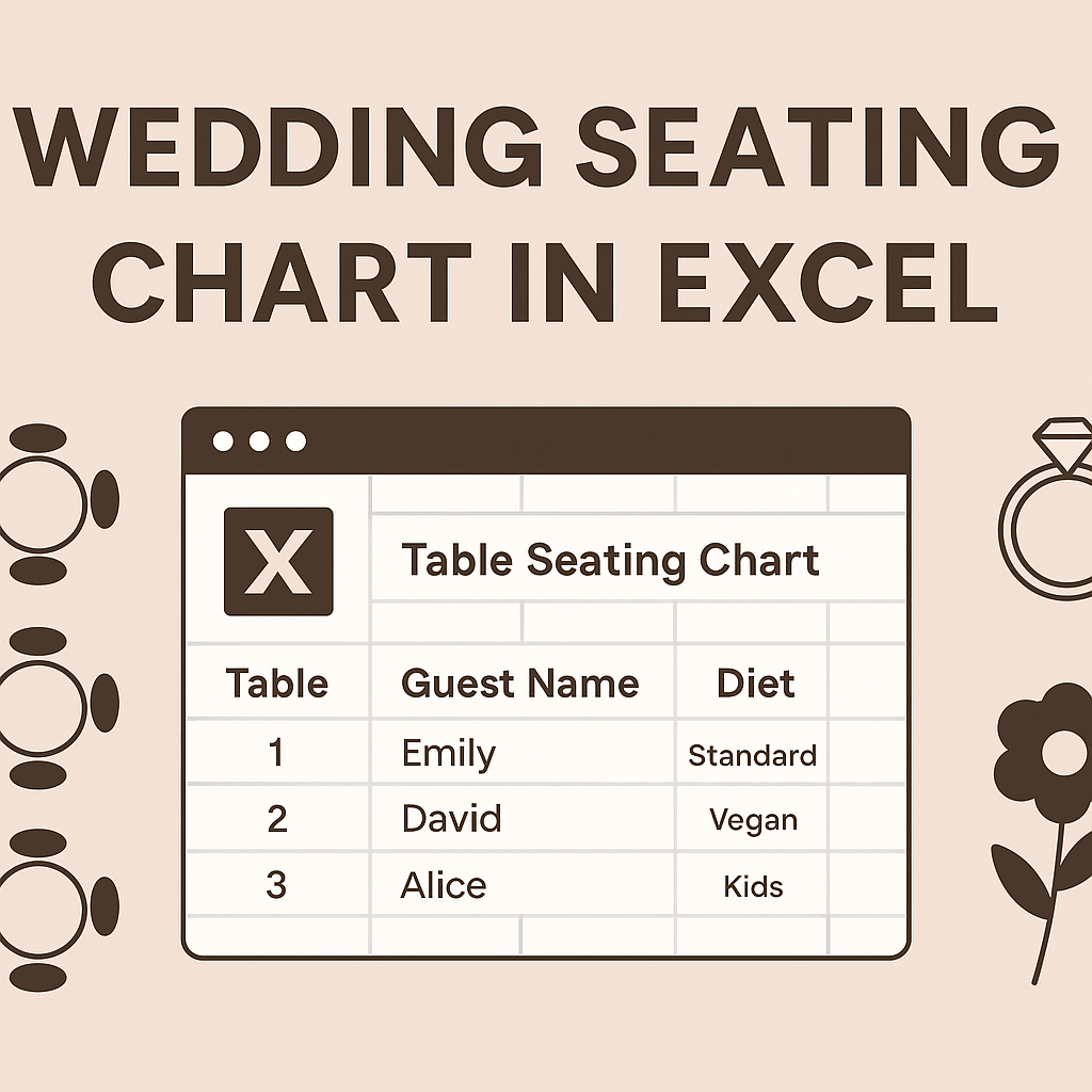 How to Create a Wedding Seating Chart in Excel (Step-by-Step Guide + Free Layout)