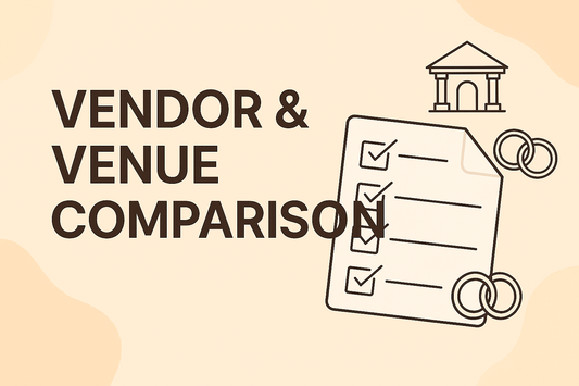 Wedding vendor and venue comparison spreadsheet template