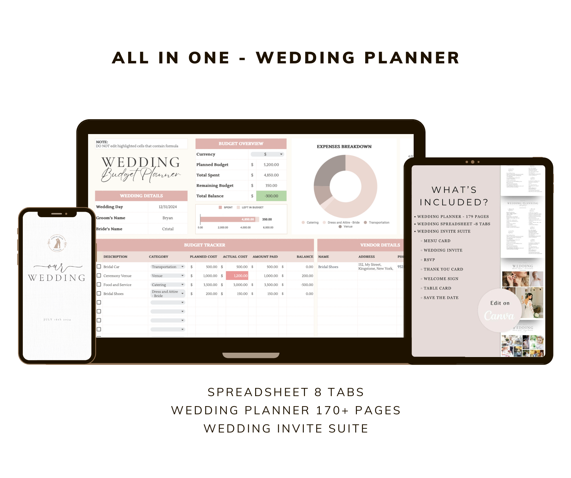 Wedding Dream Planner Bundle